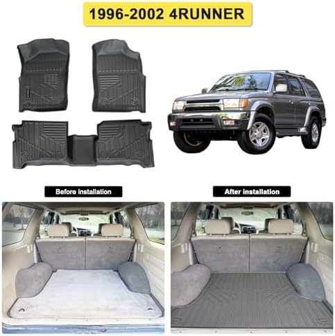 All-Weather Floor Mats for Toyota 4Runner (1996 1997 1998 1999 2000 2001 2002) - 3rd Gen 4Runner Customized Protection, Lasting Durability - Image 2