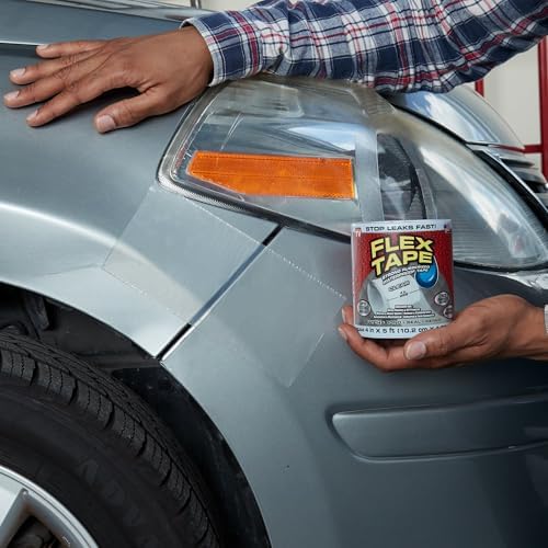 Flex Tape, Original Thick Flexible Rubberized Waterproof Tape - Seal and Patch Leaks, Works Underwater, Indoor Outdoor - Home RV Roof Plumbing and Pool Repairs, Gray, 4 in x 5 ft, Case of 4 - Image 4
