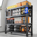 Yizosh 40" W Metal Garage Storage Shelves,Heavy Duty Adjustable Steel Organization Shelving,Utility Rack Shelf,40" W x 20" D x 60" H for Basement,Warehouse,Industrial by Yizosh