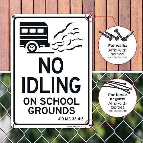 No Idling On School Grounds 410 IAC 33-4-2 Sign, - Image 4