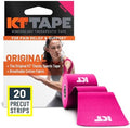 KT Tape, Original Cotton, Elastic Kinesiology Athletic Tape, 20 Count, 10” Precut Strips, Pink by KTTape