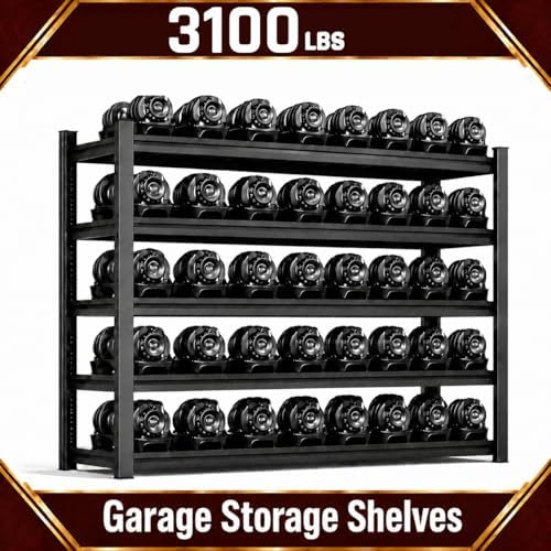 Garage Shelving Unit 68 W x 18 D x 84 H, 5 Tier Metal Storage Shelves, Upgraded Steel Structure, Rack for Basement, Shop, Warehouse, Pantry - Image 4