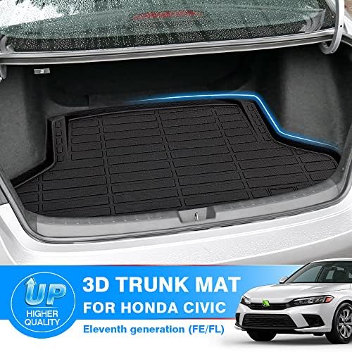 Cartist Cargo Liner Compatible with 2022-2025 2026 Honda Civic Sedan (NOT for Hatchback) All Weather Trunk Mat Anti-Slip High Side Carpet Protection TPE Odorless - Image 2