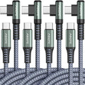 AINOPE USB C to USB C Cable (60W 4Pack 3.3+3.3+6.6+6.6ft) C to C Cable Fast Charging Type C Charger Fast Charging, Right Angle for Charging Fit for iPhone 17 Pro Max Samsung iPad by AINOPE10yearsforphoneaccessories