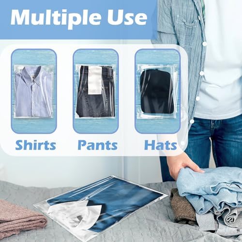 70 Pack 12x15" Clear Cellophane Bags for Shirts, Gift Wrapping, Artwork - Image 4