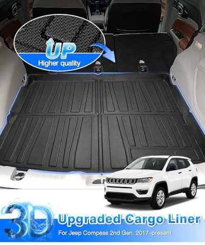 Cargo Liner for Jeep Compass 2017-2025 All Weather Trunk Mat for Compass Accessories Cargo Mat TPE Heavy Duty Anti-Slip - Image 2