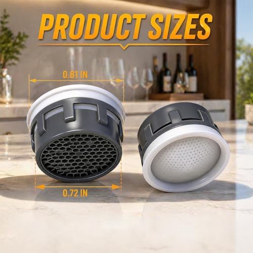 216721 Water Faucet Aerator for Moen Bathroom Kitchen Sink Inserts Replacement Parts 1.0 GPM Bathroom & Kitchen Sink Insert Replacement Parts, 3 Pack - Image 2