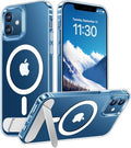 Temdan Magnetic Compatible with iPhone 12 Case & iPhone 12 Pro Case, [Built-in Invisible Kickstand][Compatible with MagSafe] [Military Grade Shockproof] Slim Thin Phone Case 6.1" by Temdan