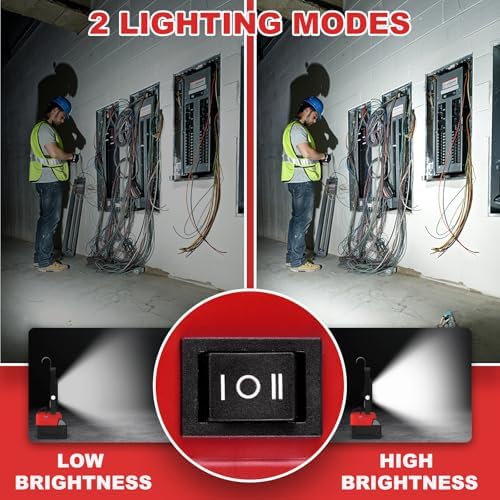 T-SUN 60W Cordless Work Light Compatible with Milwaukee 18V/20V Battery - Image 3