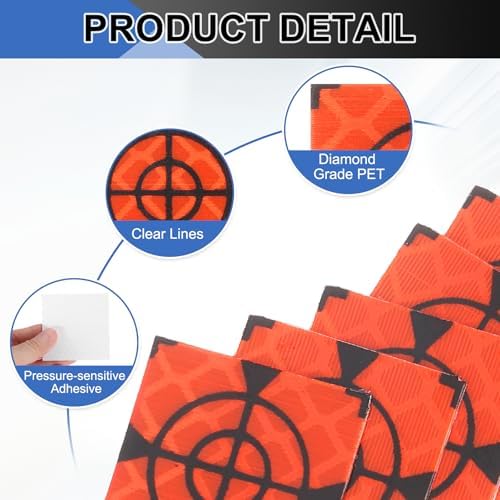 PATIKIL Survey Reflector Target Self-Adhesive Reflective Sheet Surveying Target Mark Tape, Suit for Ship Inspection - Image 3