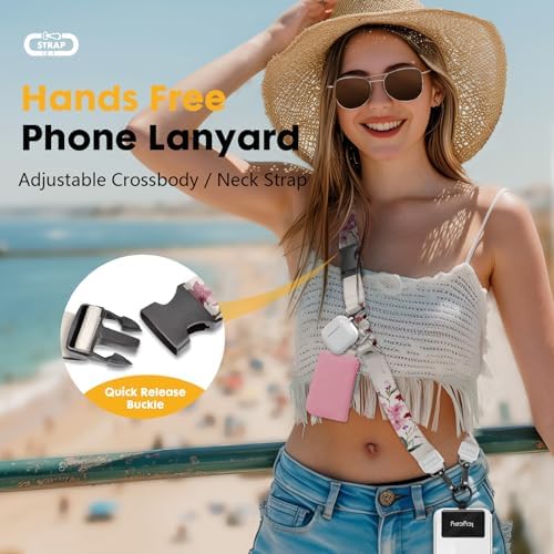 Icycay Phone Lanyard Crossbody Strap Neck Adjustable Teacher Women Flower - Image 2