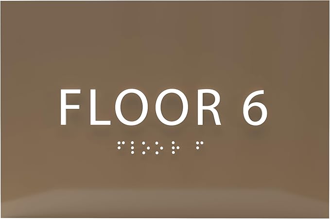 6" X4" Floor 6 Sign by ADACentralSigns