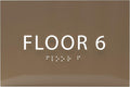 6" X4" Floor 6 Sign by ADACentralSigns