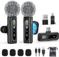 USB C Lavalier Microphone Wireless AI Noise Cancellation Mini Mic for Type-C Android, iPhone 17/16/15, Tablet, PC, Video Recording Clip-on Mics with Rotatable Clip, Ideal for TikTok, YouTube, Podcast by GoorDik
