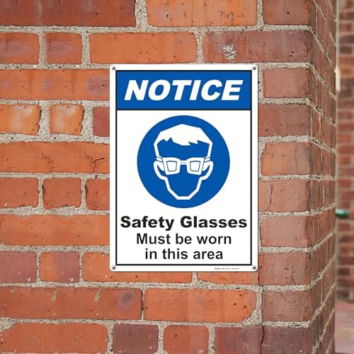 BRIMAR 10x14" Safety Glasses Must Be Worn Sign, .055" Polyethylene Plastic - Image 4