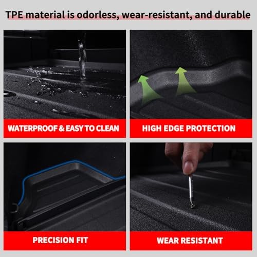 Floor Liners for 2025 Acura ADX & Honda HR-V 2023-2026 TPE All Weather Protection 1st & 2nd Row Car Floor Mats 2025 ADX Accessories-Black - Image 5