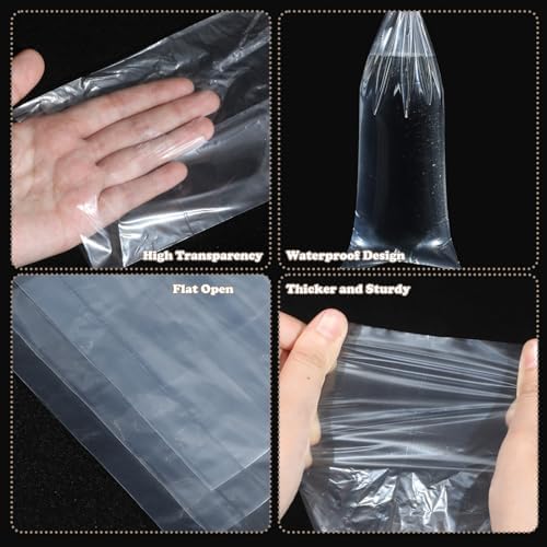 100 Pack Clear Poster Storage Bags 4 X 40 Inch 2.3 Mil Flat - Image 3