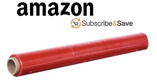 APQ 4 Rolls of Blown Hand Stretch Film 18" x 1500'. Red Hand Stretch Wrap - Image 4