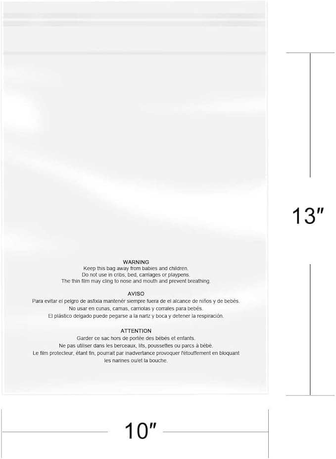 iMailer - 1000 Pcs - 10" x 13" Clear Poly Bags - Image 2