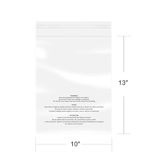 iMailer - 100 Pcs - 10" x 13" Clear Poly Bags - Image 2