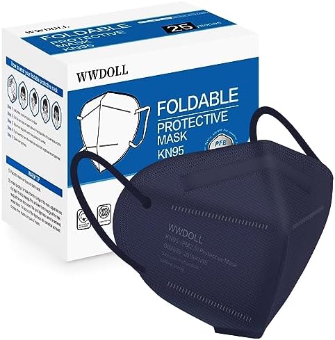 WWDOLL KN95 Face Mask 25 Pack, 5-Layers Breathable Disposable KN95 Masks by WWDOLL