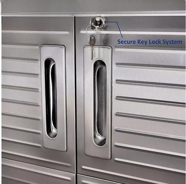 Heavy-Duty Commercial Storage Cabinet (Satin Graphite Black, 48" W x 24" D x 72" H) - Image 7
