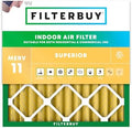 Filterbuy 24x24x2 Air Filter MERV 11 Pet & Allergy Defense (1-Pack) by Filterbuy