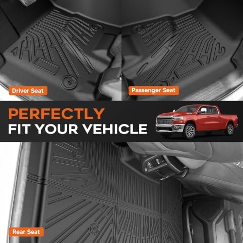 Floor mats for Dodge Ram 1500 Crew Cab 2025-2026 Bench Seat - Image 6