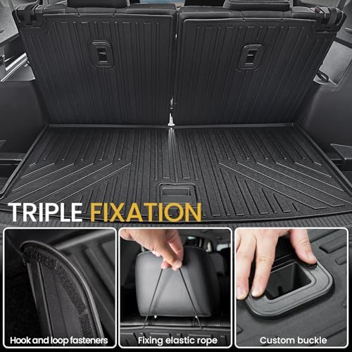 Floor Mats for Volkswagen VW Atlas 2018-2026 7 Seats w/Cargo Mat - Image 5