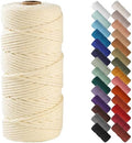 NOANTA Cream Yellow Macrame Cord 3mm x 109yards, Cotton Rope Macrame Yarn by NOANTA