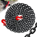 5/16" Binder Chain,15FT Trailer Safety Chains with Clevis Grab Hooks, 4:1 Safety Factor, 4,900 lbs Safe Working Load | Heavy Duty Chain for Towing,Transporting,Logging(EP Black) by SENKEYFE