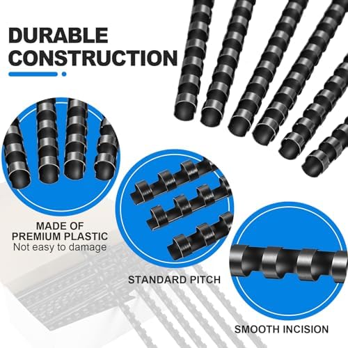 100PCS 21 Ring Plastic Comb Binding Spines 1/2 Inch Diameter - Image 3