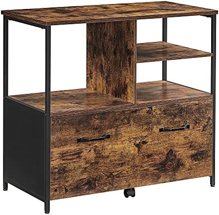 VASAGLE Lateral File Cabinet, Printer Stand with Open Shelves and Drawer by Unknown