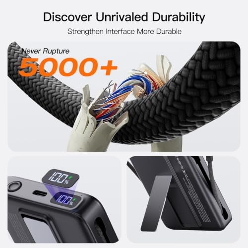 Magnetic Portable Charger 10000mAh, 22.5W Power Bank with Built in Cable - Image 6