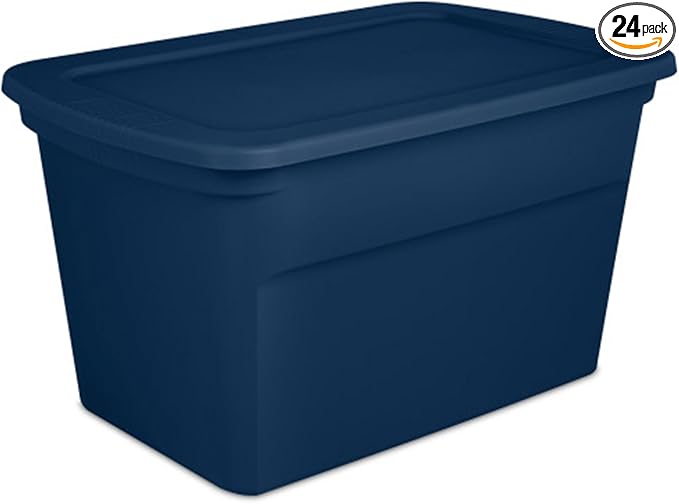 Sterilite 24-Pack Tote, Plastic Storage Bins by Sterilite