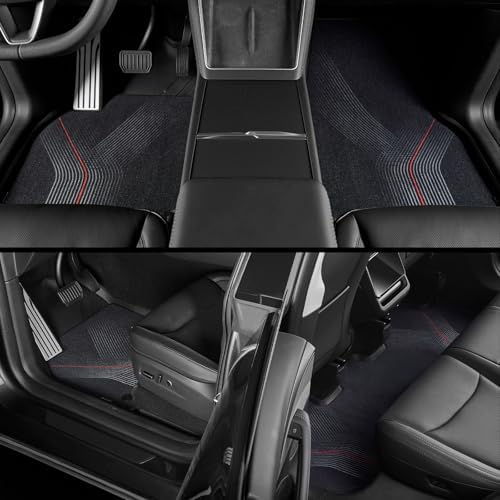 3W 9PCS Floor Mats for Tesla Model Y Juniper 2025 2026 Star Trails Carpets - Image 5