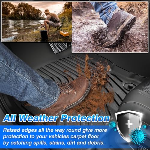 Bronco Floor Mats - Car Mats for Ford Bronco Sport 2021-2026 (Only for Sport) 4-Door, All Weather Floor Mats and Cargo Liner with Backrest Mat for Bronco Accessories, Heavy Duty Rubber Mats - Image 3