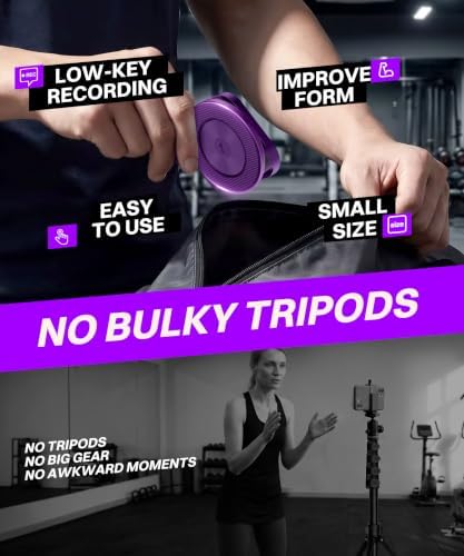 GolbinBox Magnetic Phone Holder for Gym,Adjustable Tripod Mount Ring Purple - Image 4