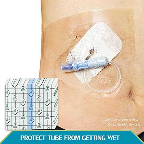 50 Pieces Waterproof Dialysis Port Shower Cover Shields PD Catheter Shower Protector Peritoneal Dialysis Accessories Peg Feeding Tube Supplies Chest Central Line (8 x 8 Inch) - Image 3