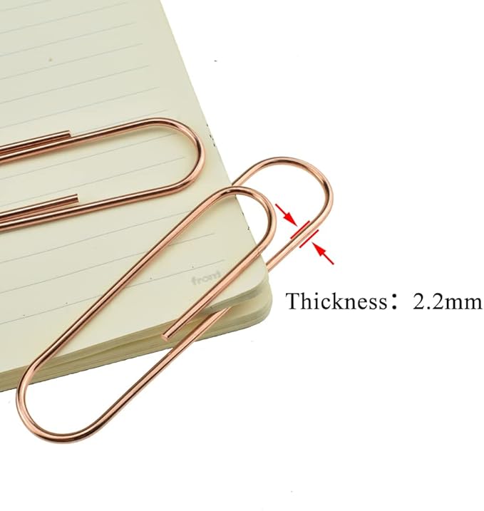 HAHIYO Paper Clips Sturdy 4 inches Length 14 Pack Paperclips Heavy Duty Tight - Image 3