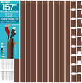 Brown Channel Kit Hide Wires - 157in Cord Concealer, Hide Along Walls, Extension Cord Safety Cover, TV Wall Wire Hiders by EVZA