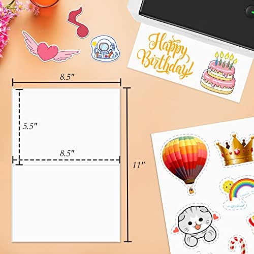 8.5" x 5.5" Half Page Self Adhesive Shipping Label, Compatible Laser & Inkjet Printers, White, 2 Labels Per Sheet(2000 Sheet 4000 Labels) - Image 2