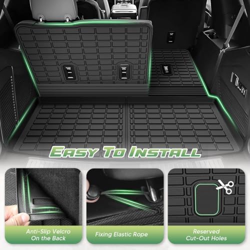Floor Mats for Chevy Tahoe/GMC Yukon 7 Seats Bucket Seat (Not for Yukon XL) 2021-2025 2026, All Weather Cargo Liner for Tahoe Accessories, Heavy Duty Car Mats, Car Accessories - Image 6