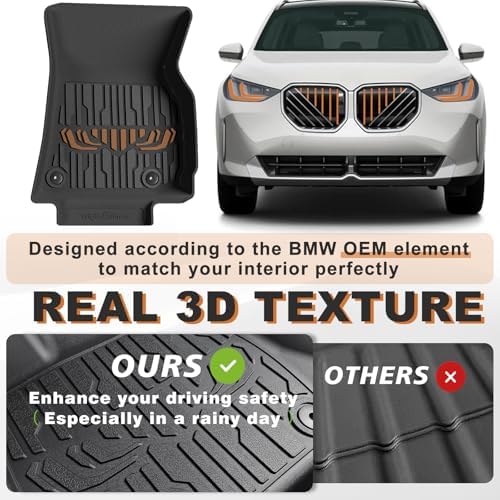 TripleAliners Floor Mats & Trunk Mat for 2025 2026 BMW X3 Accessories - Image 6