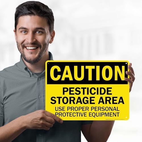 Caution Pesticide Storage Area Use Proper Personal Protective Equipment Sign, 10x14 Inches, Rust Free .040 Aluminum, Fade Resistant, Made in USA by My Sign Center - Image 2