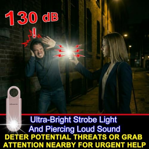 130db Personal Safety Alarm with Ultra Bright Strobe Light. Hot Pink - Image 3