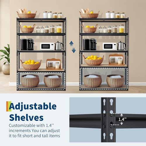 2500 LBS Heavy Duty Garage Storage Shelves, 48" L x 24" W x 72" H - Image 5
