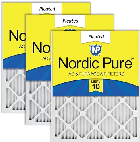Nordic Pure 18x20x1 Pleated MERV 10 Air Filters 3 Pack by NordicPure