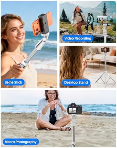 67" Phone Tripod, MIIASI Extendable Tripod for iPhone, Selfie Stick with Remote and Phone Holder, Compatible with iPhone/Android/Camera, Light Stand - Image 7