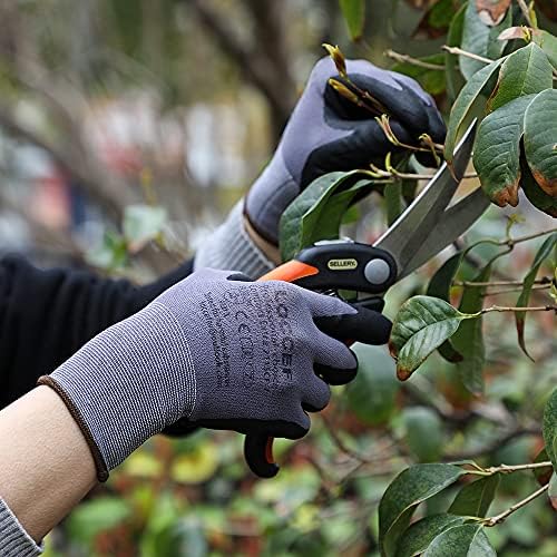 LOCCEF Safety Work Gloves MicroFoam Nitrile Coated-12 Pairs,Seamless Knit Nylon Gloves,Home Improvement,Micro-Foam Gloves - Image 3